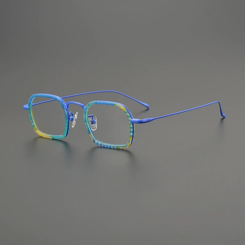 Gatenac Women's Full Rim Square Titanium Acetate Eyeglasses G85894