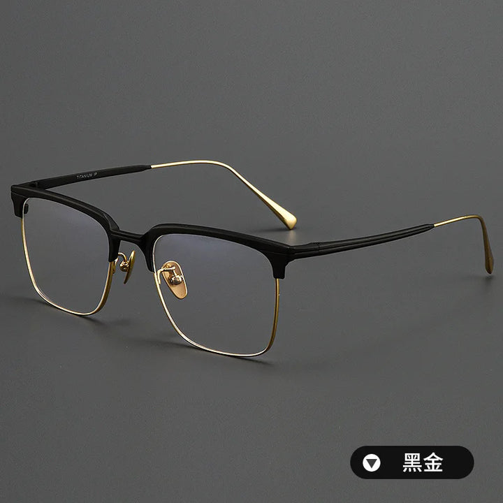 Zirosat Men's Full Rim Square Titanium Acetate Eyeglasses 190531