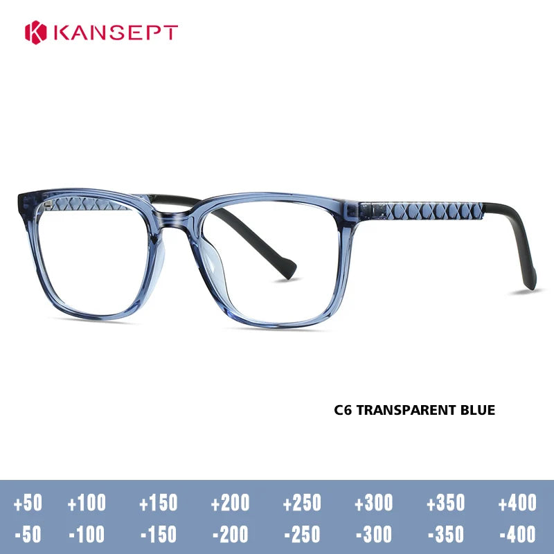 Kansept Unisex Full Rim Square Tr 90 Alloy Reading Glasses 62017