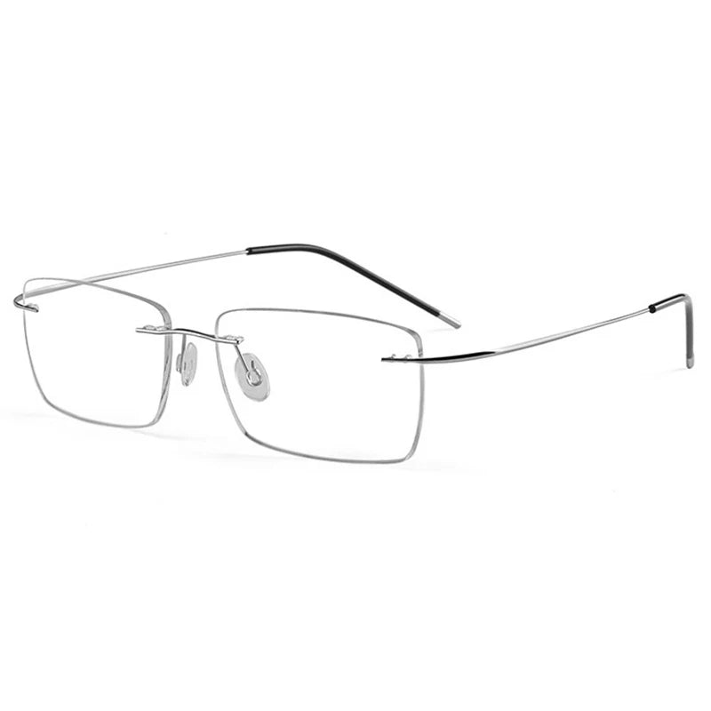Hotochki Women's Rimless Square Titanium-Alloy Eyeglasses 491002