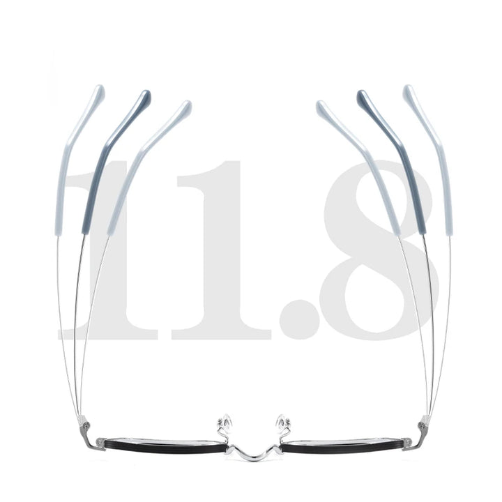 Muzz Unisex Full Rim Square IP Titanium Eyeglasses 836 Full Rim Muzz