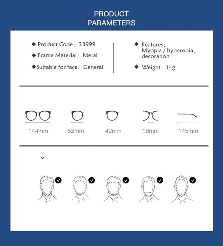 Kocolior Unisex Full Rim Square Alloy Hyperopic Reading Glasses 33999 Reading Glasses Kocolior