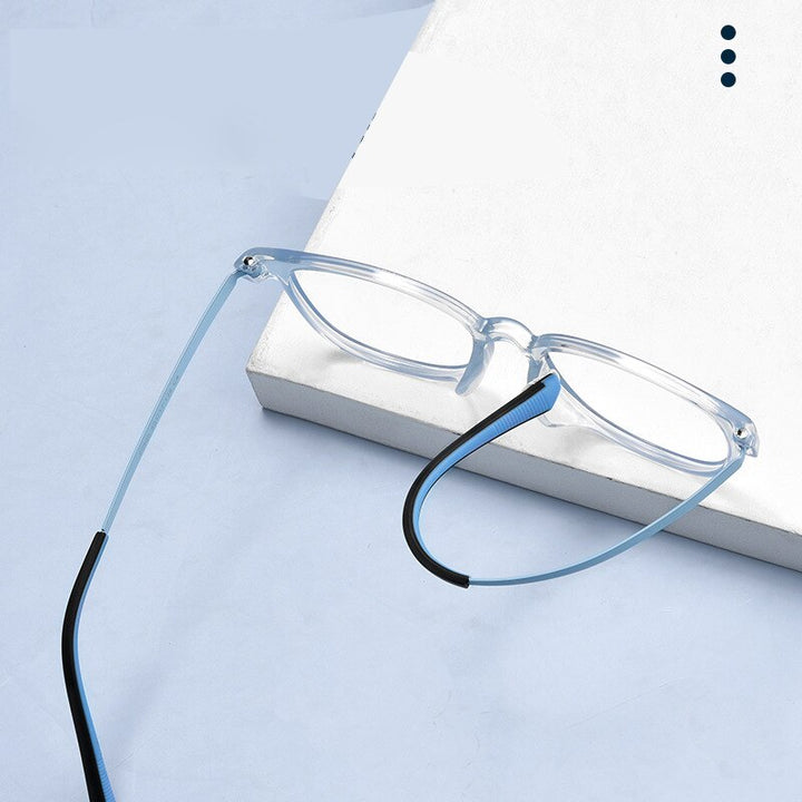 Yimaruili Unisex Children's Full Rim Square  Tr 90 Titanium Eyeglasses 99905t Full Rim Yimaruili Eyeglasses