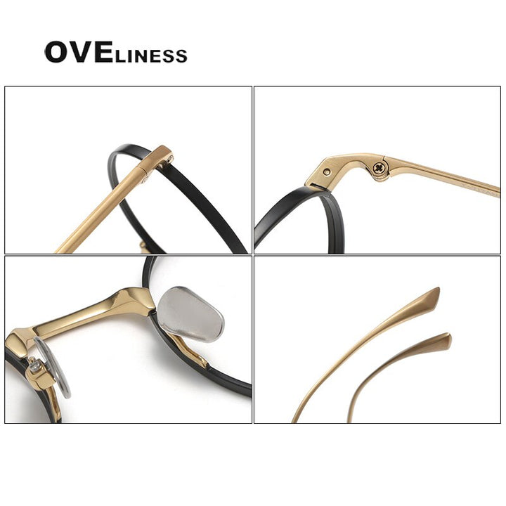 Oveliness Unisex Full Rim Round Titanium Eyeglasses 4921145 Full Rim Oveliness
