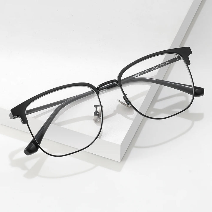 Gmei Unisex Full Rim Square Tr 90 Alloy Eyeglasses 8201 Full Rim Gmei Optical