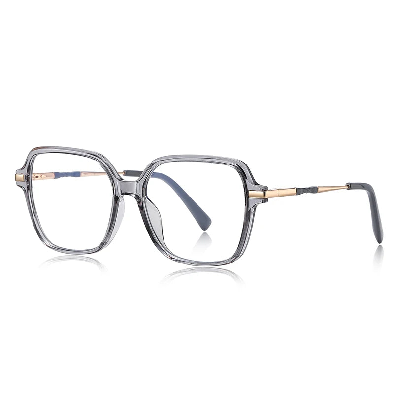 Vicky Women's Full Rim Large Polygon Tr 90 Alloy Reading Glasses 2211 Reading Glasses Vicky Prescription custom PFD2211-C6