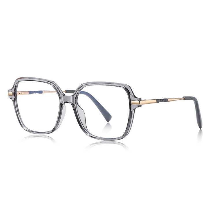 Vicky Women's Full Rim Large Polygon Tr 90 Alloy Reading Glasses 2211 Reading Glasses Vicky Prescription custom PFD2211-C6