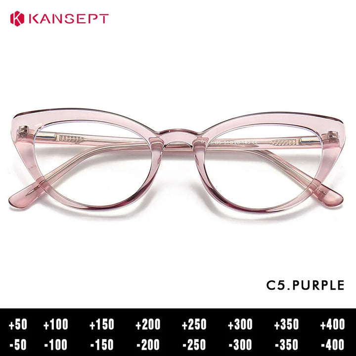 Kansept Women's Full Rim Oval Cat Eye Tr 90 Alloy Reading Glasses 58338