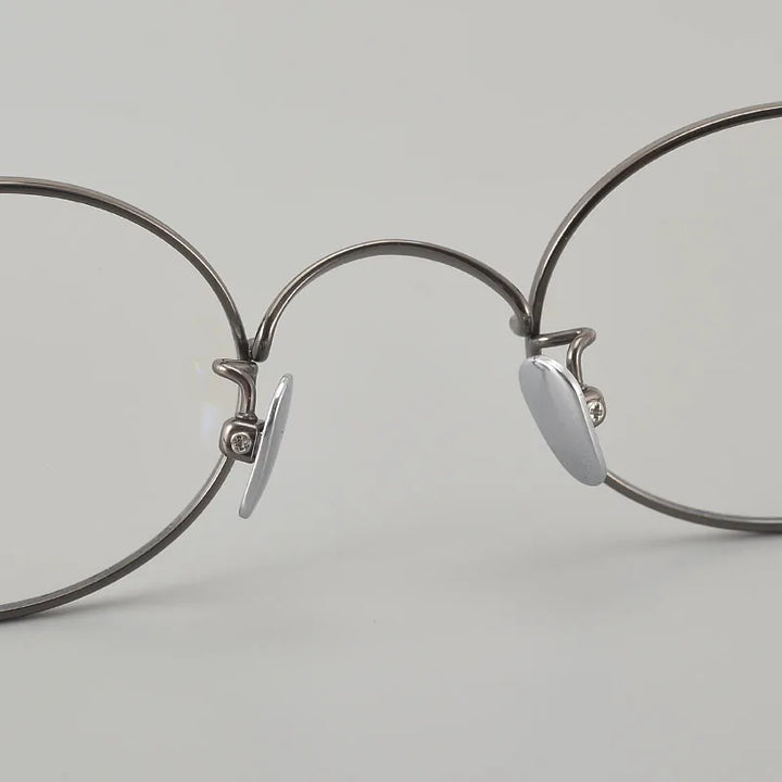 Muzz Unisex Full Rim Small Round Titanium Eyeglasses Mu01 Full Rim Muzz