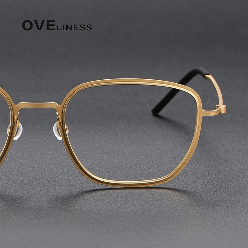 Oveliness Unisex Full Rim Square Titanium Eyeglasses 5527 Full Rim Oveliness