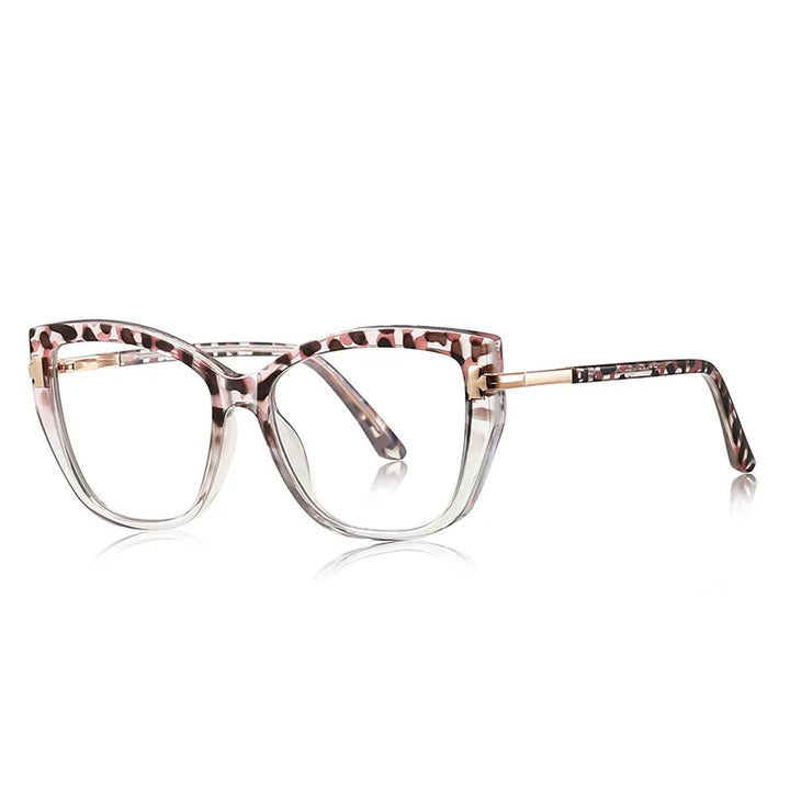 CCspace Women's Full Rim Square Cat Eye Tr 90 Titanium Reading Glasses 310882