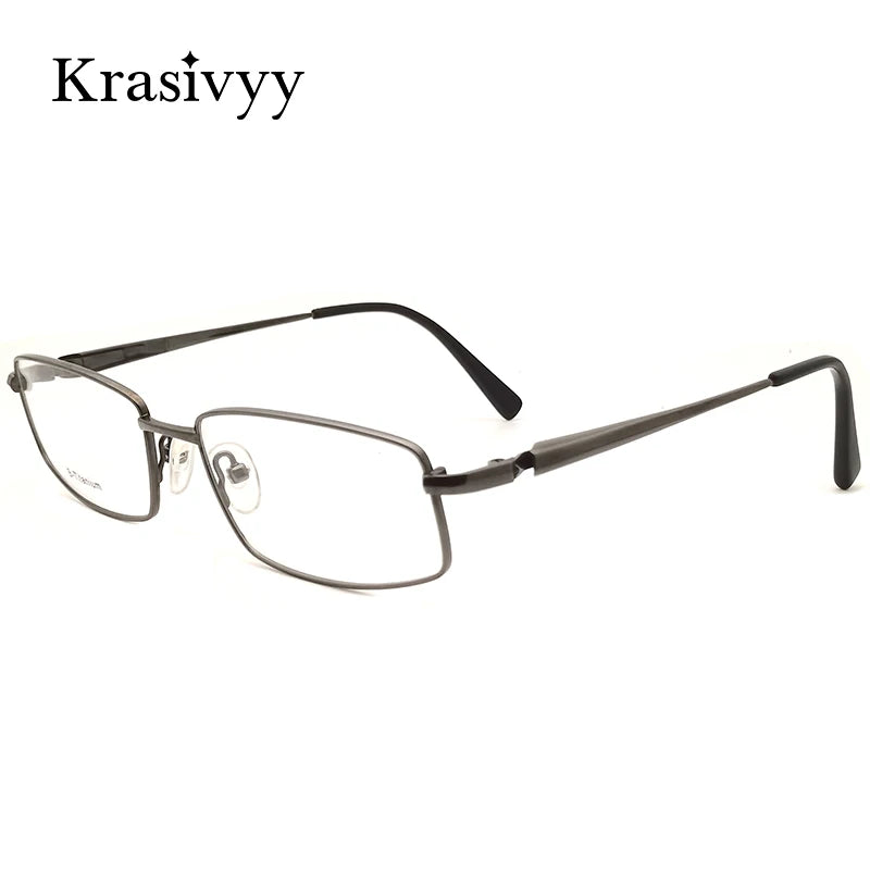 Krasivyy Unisex Full Rim Square Screwless Titanium Eyeglasses 74755