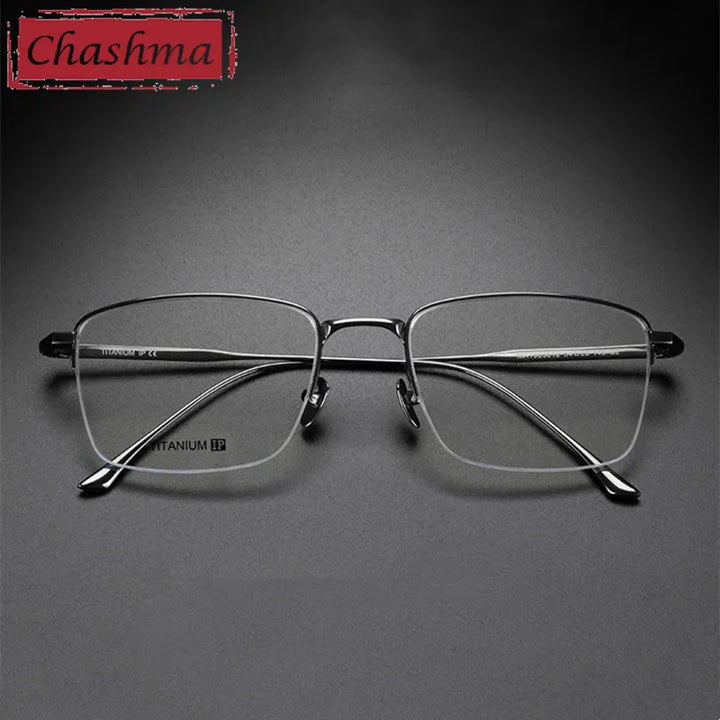 Chashma Ottica Men's Semi Rim Square Titanium Eyeglasses 3812 Semi Rim Chashma Ottica