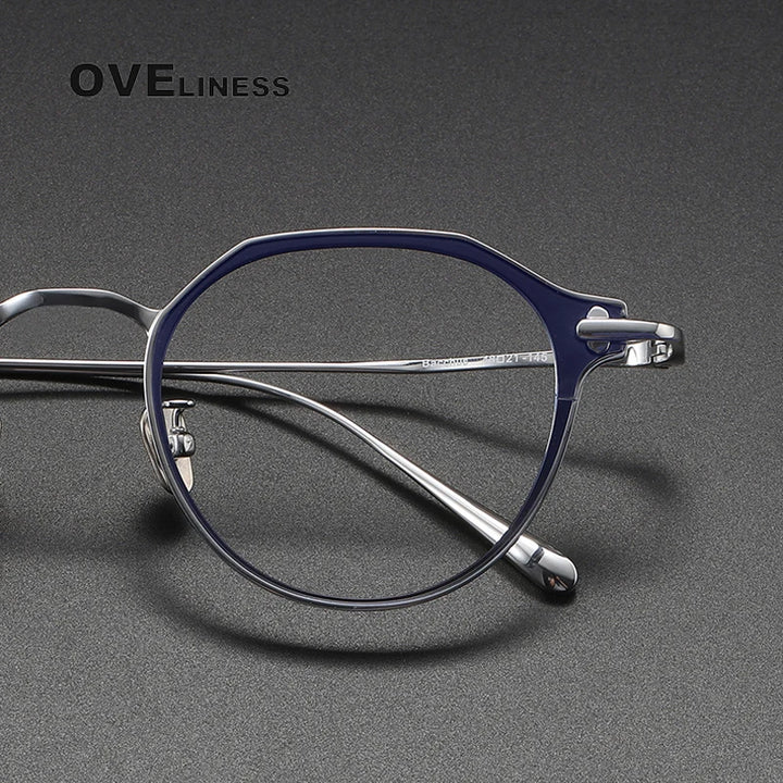 Oveliness Unisex Full Rim Polygon Titanium Eyeglasses 4821 Full Rim Oveliness