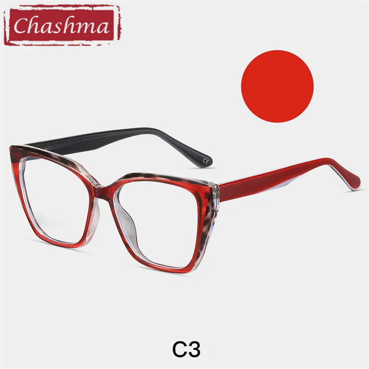 Chashma Women's Full Rim Square Cat Eye Tr 90 Titanium Eyeglasses 87216