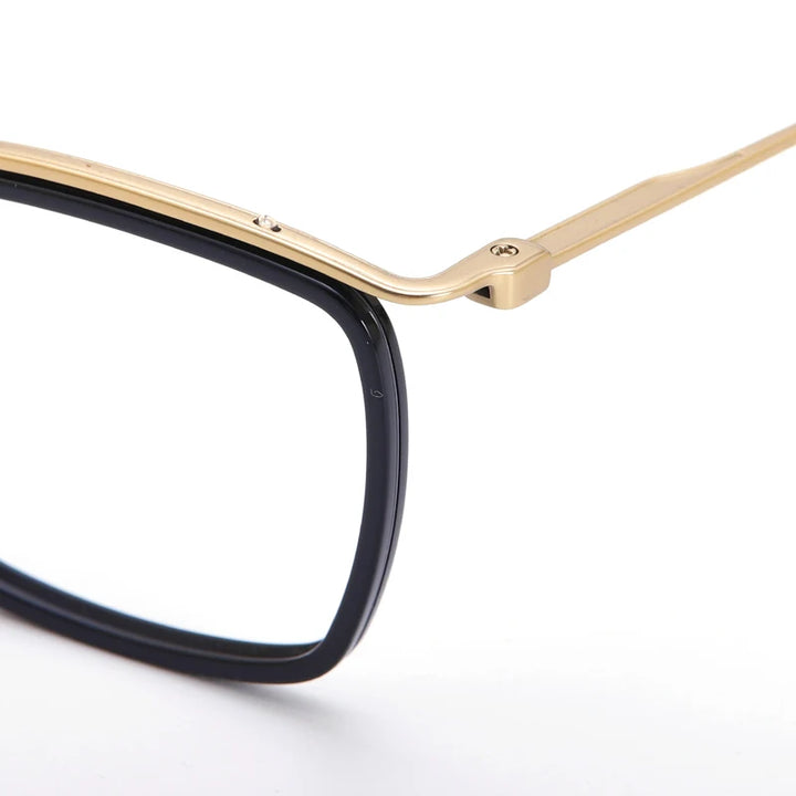 Muzz Unisex Full Rim Square Brow Line Acetate Titanium Eyeglasses 106 Full Rim Muzz