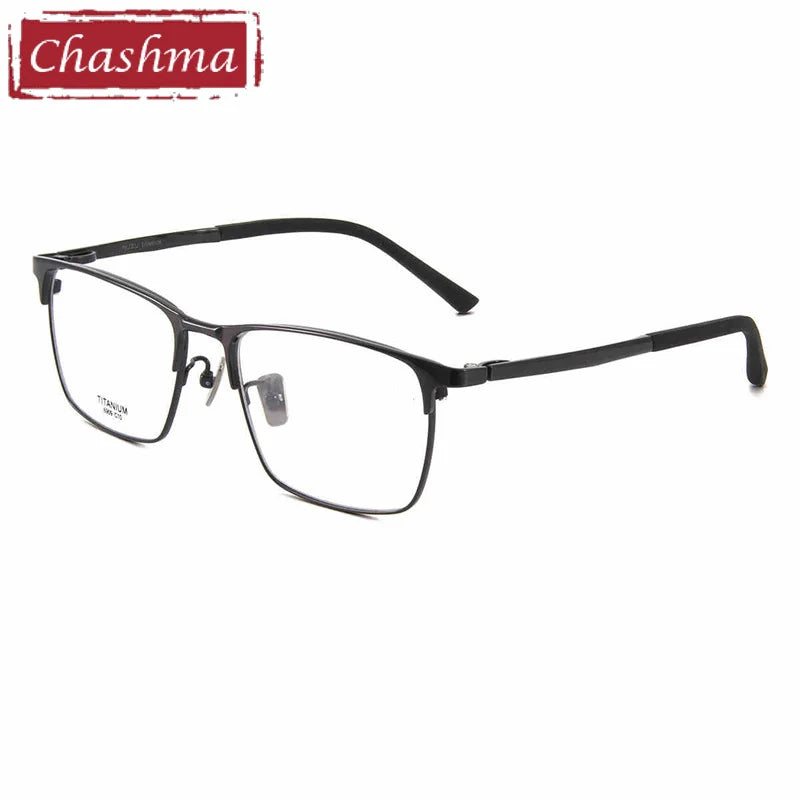 Chashma Ottica Men's Full Rim Square Titanium Eyeglasses 406909