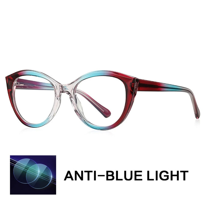 Gatenac Women's Full Rim Cat Eye Tr 90 Titanium Reading Glasses Gx2145