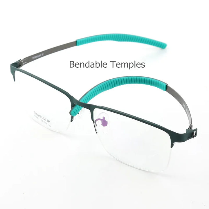 Aimee Unisex Semi Rim Square Screwless Titanium Sport Eyeglasses 2992 Semi Rim Aimee