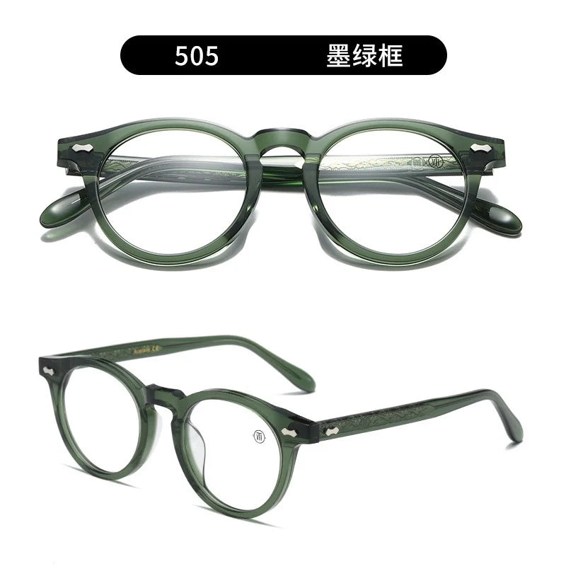 Nobler Unisex Full Rim Round Cat Eye Acetate Eyeglasses C505 Full Rim Nobler C9