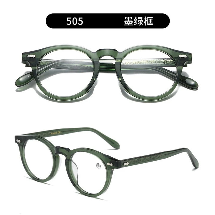 Nobler Unisex Full Rim Round Cat Eye Acetate Eyeglasses C505 Full Rim Nobler C9