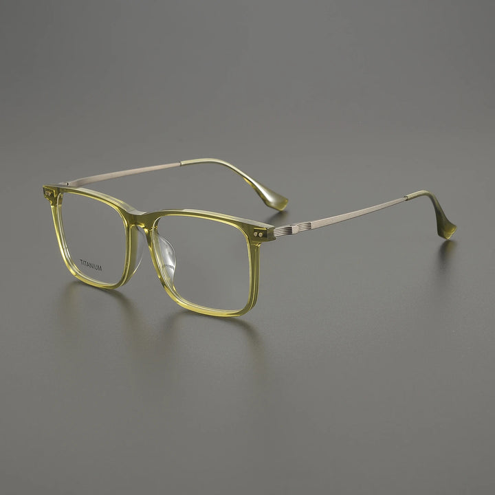 Nobler Unisex Full Rim Square Acetate Titanium Eyeglasses 396102