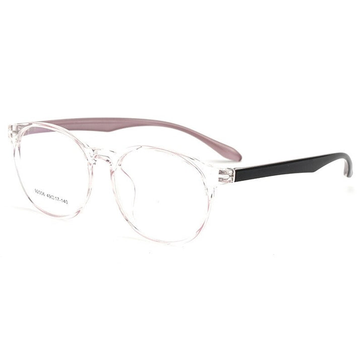 Yimaruili Unisex Full Rim Square Round Tr 90 Eyeglasses 0692006 Full Rim Yimaruili Eyeglasses Pink