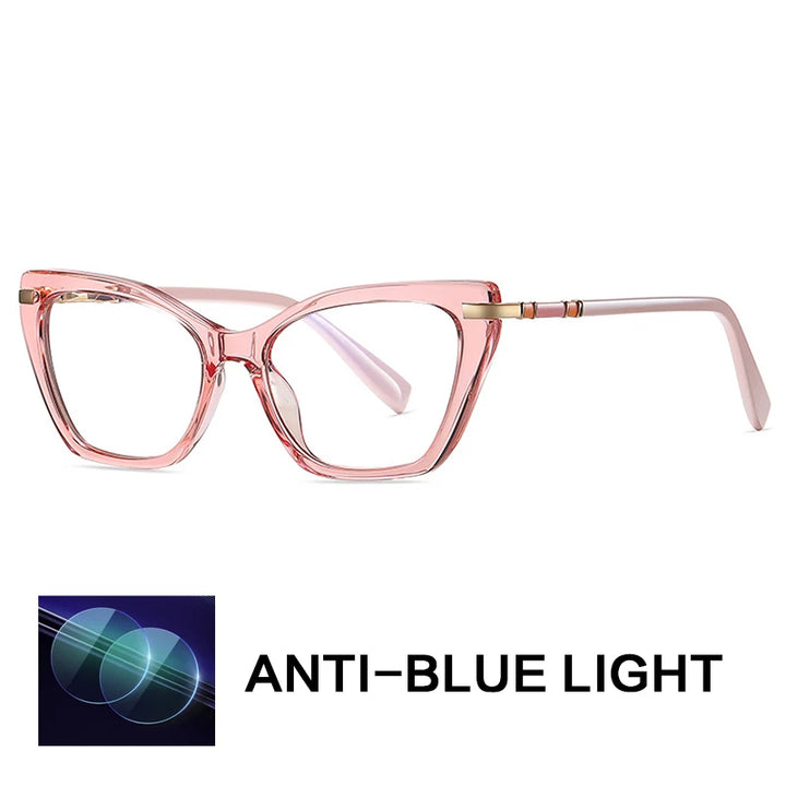 Gatenac Women's Full Rim Butterfly Tr 90 Titanium Reading Glasses G2104