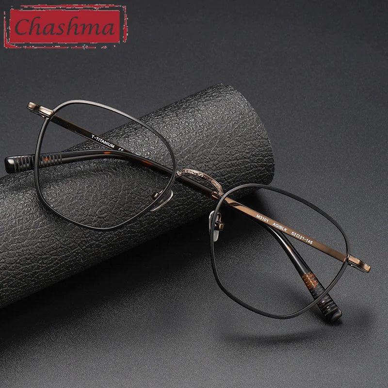 Chashma Ottica Unisex Full Rim Oval Titanium Eyeglasses 3101 Full Rim Chashma Ottica   