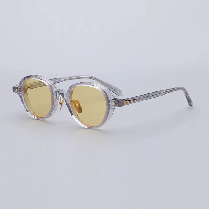 Hewei Women's Full Rim Round Acetate Sunglasses 0024 Sunglasses Hewei C13 as picture 