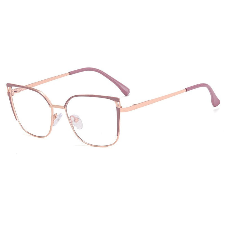 CCspace Unisex Children's Full Rim Square Alloy Eyeglasses 56538 Full Rim CCspace C4BeanPurple