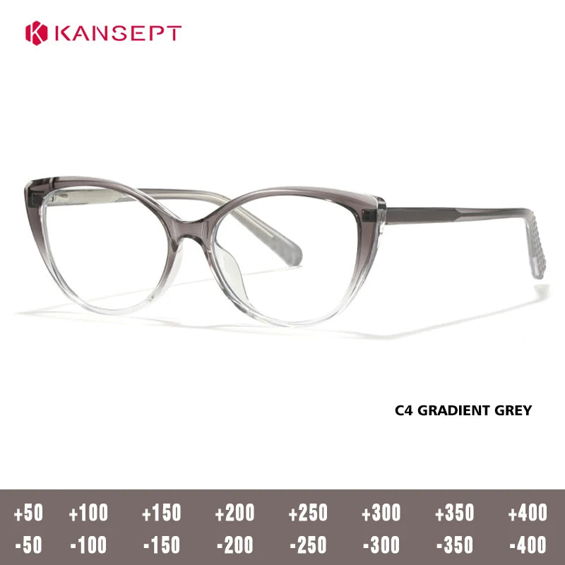 Kansept Women's Full Rim Cat Eye Tr 90 Alloy Reading Glasses 27013