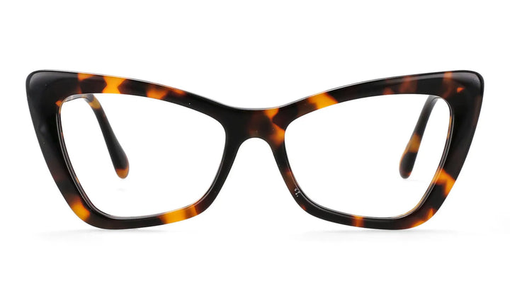 CCspace Women's Full RIm Cat Eye Acetate Hyperopic Reading Glasses R56955 Reading Glasses CCspace leopard 0