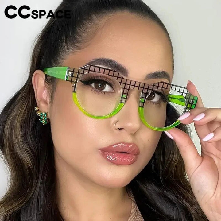 CCspace Women's Full Rim Round Acetate Reading Glasses R56307 Reading Glasses CCspace