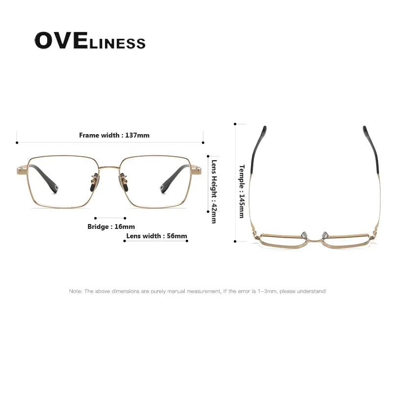 Oveliness Women's Full Rim Polygon Square Titanium Eyeglasses 80927