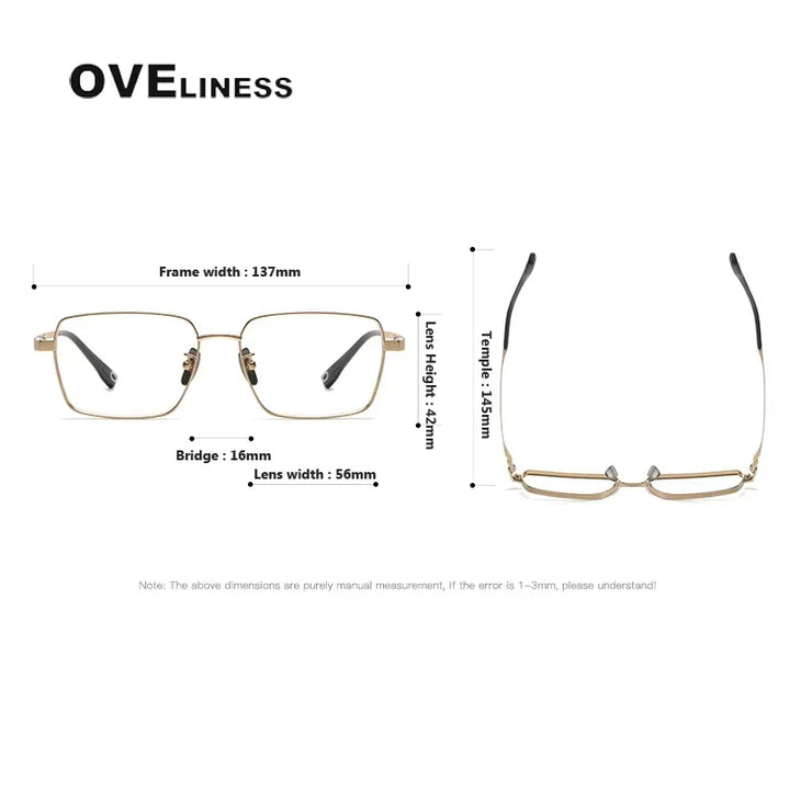 Oveliness Women's Full Rim Polygon Square Titanium Eyeglasses 80927