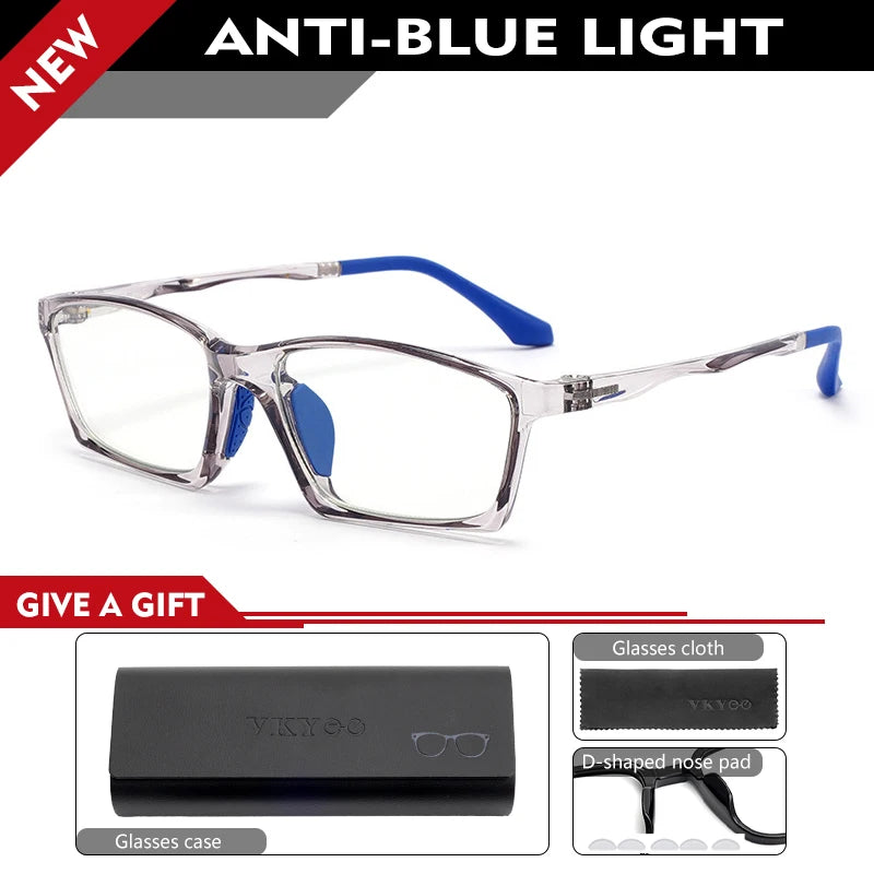 Vicky Men's Full Rim Square Tr 90 Sport Reading Glasses 626600