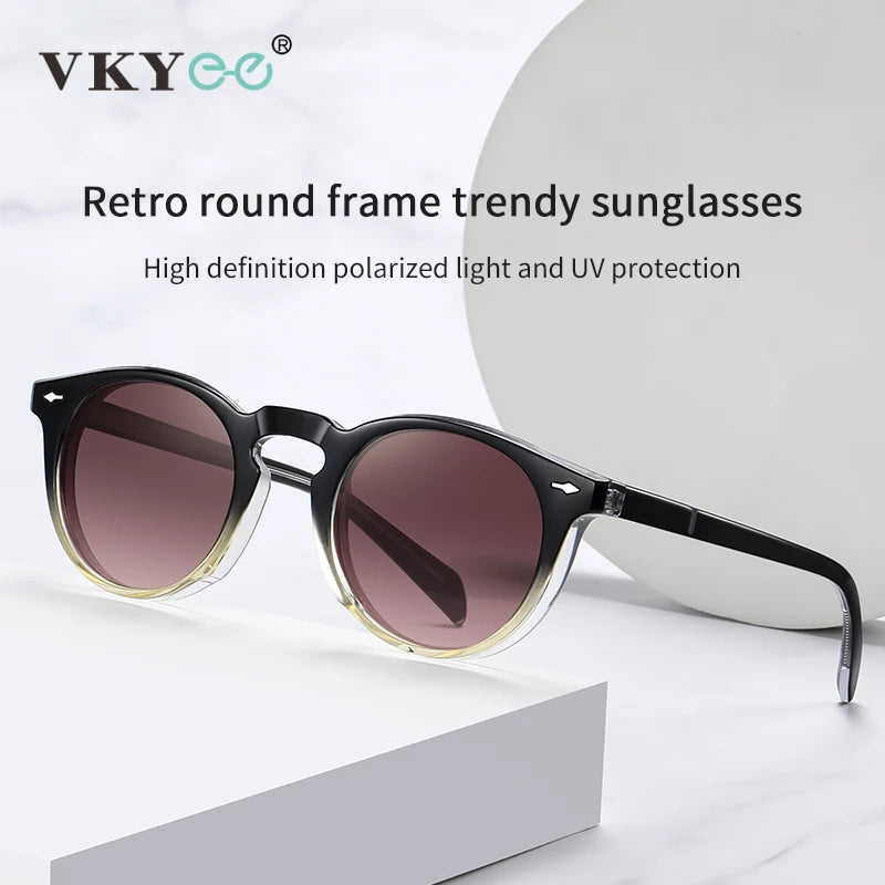 Vicky Unisex Full Rim Round Acetate Myopic Reading Glasses Polarized 31102 Reading Glasses Vicky
