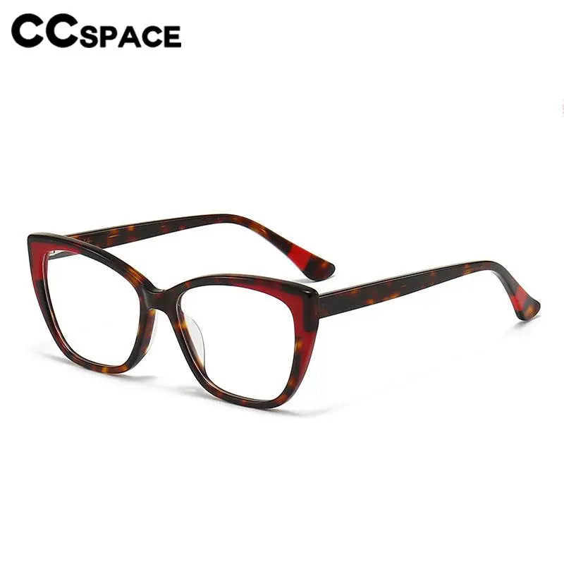 CCspace Unisex Full Rim Large Square Acetate Eyeglasses 56940 Full Rim CCspace