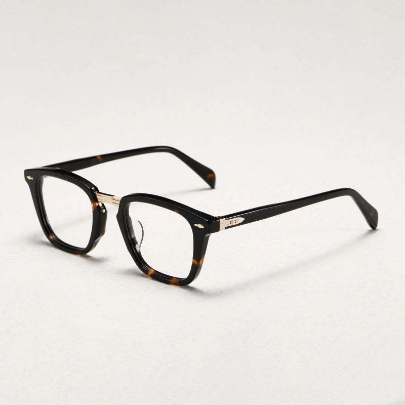 Black Mask Unisex Full Rim Square Acetate Alloy Eyeglasses 4923145 Full Rim Black Mask