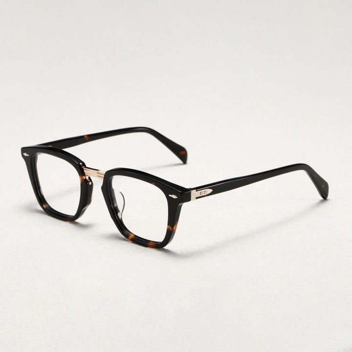 Black Mask Unisex Full Rim Square Acetate Alloy Eyeglasses 4923145 Full Rim Black Mask