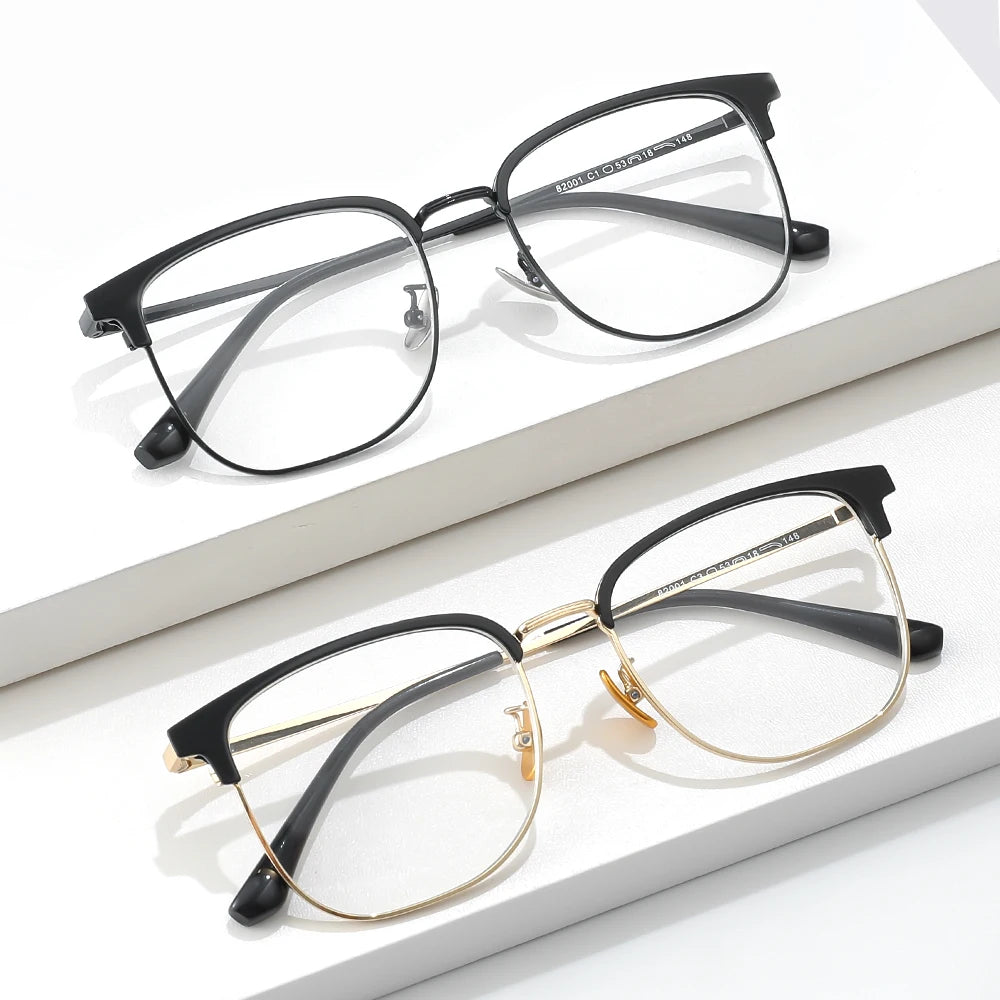 Gmei Unisex Full Rim Square Tr 90 Alloy Eyeglasses 8201 Full Rim Gmei Optical