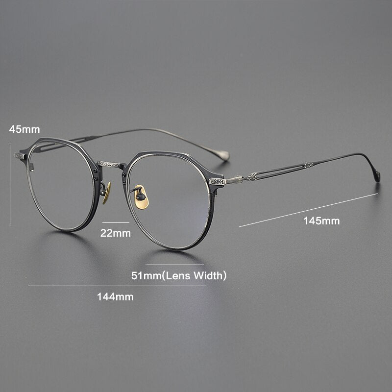 Gatenac Unisex Full Rim Octagonal Titanium Eyeglasses Gxyj1123 Full Rim Gatenac