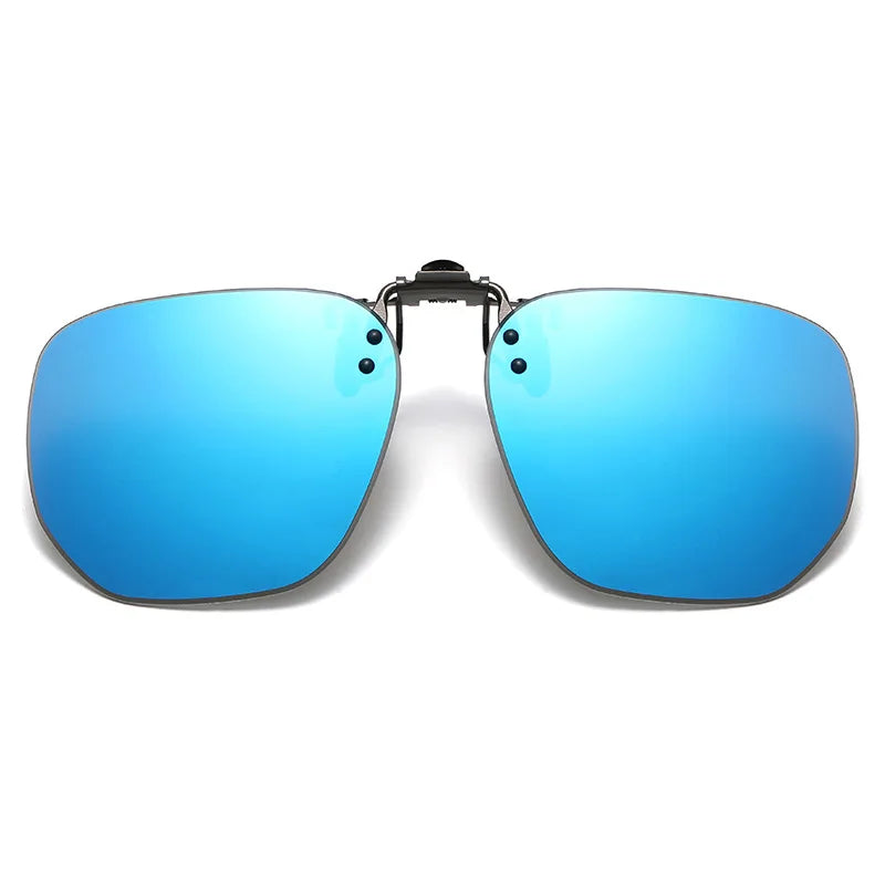 Vicky Unisex Rimless Round Tr 90 Alloy  Polarized Clip On Sunglasses V001 Clip On Sunglasses Vicky ice-blue