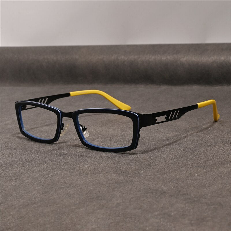 Cubojue Unisex Full Rim Rectangle Alloy Myopic Reading Glasses 2108m Reading Glasses Cubojue