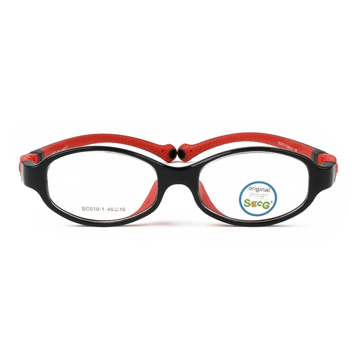 Secg Unisex Children's Full Rim Oval Tr 90 Silicone Eyeglasses 193101 Full Rim Secg
