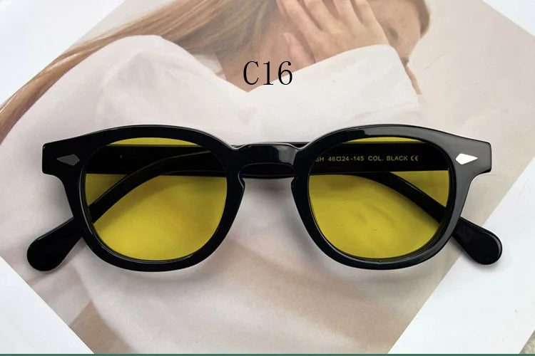 Yujo Women's Full Rim Oval Square Acetate Polarized Sunglasses Y4638 Sunglasses Yujo C16 CHINA