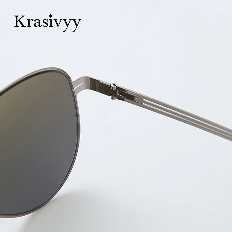 Krasivyy Unisex Full Rim Oval Screwless Nylon Alloy Sunglasses 6880 Sunglasses Krasivyy