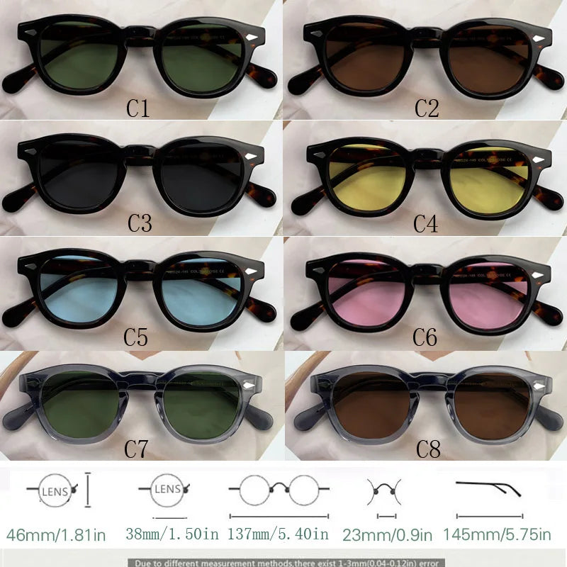 Yujo Women's Full Rim Oval Square Acetate Polarized Sunglasses Y4638 Sunglasses Yujo