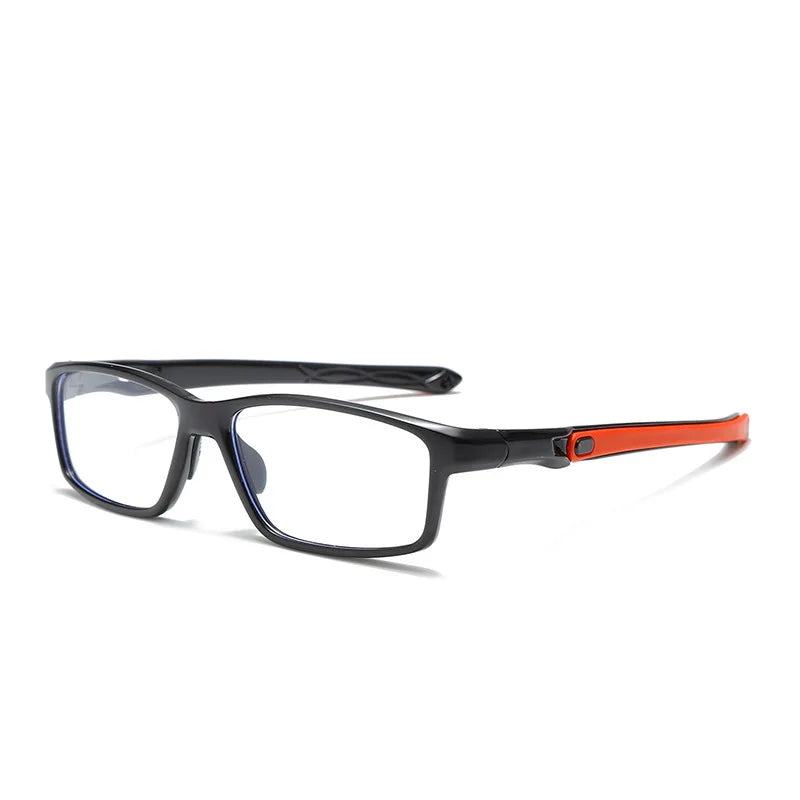 Kocolior Unisex Full Rim Rectangle Polycarbonate Sport Eyeglasses Fj81 Full Rim Kocolior Black Red